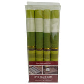 Manteles a rayas verde 4 piezas 45 x 30 cm